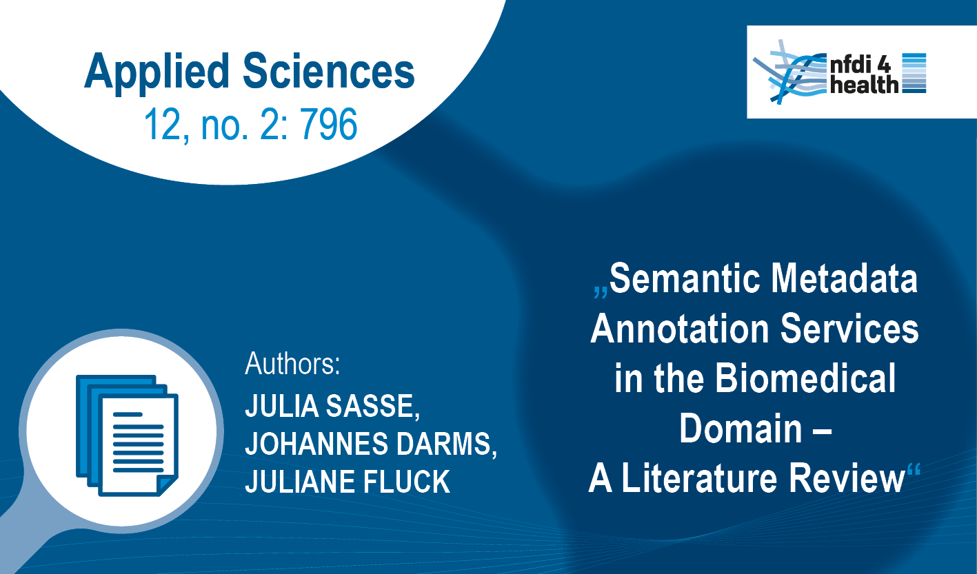 Publikation "Semantic Metadata Annotation Services in the Biomedical Domain — A Literature Review"